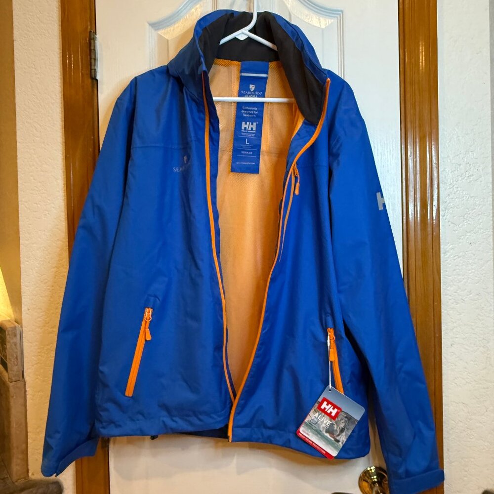 Helly Hansen Crew Jacket, Unisex Large - Waterproof, Windproof, Hood - NWT!